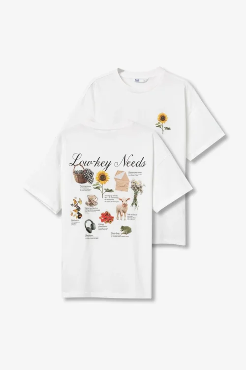 T-shirt com Estampado Traseiro