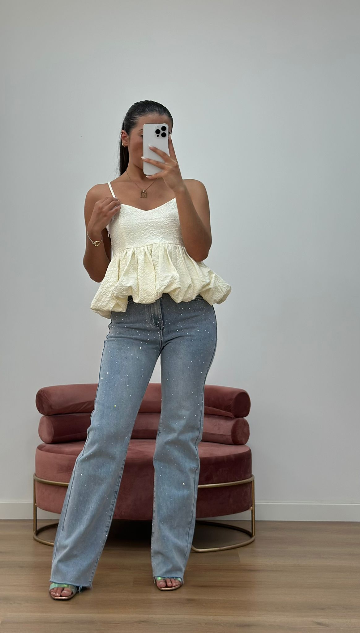 Calças de Ganga com brilhantes