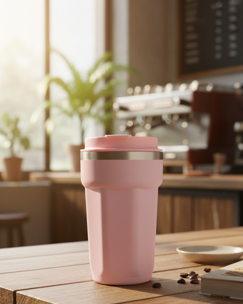 Caneca Térmica de Viagem em Aço Inoxidável – 380ml