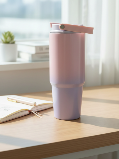 Copo Térmico Inox 30oz com Canudo e Alça