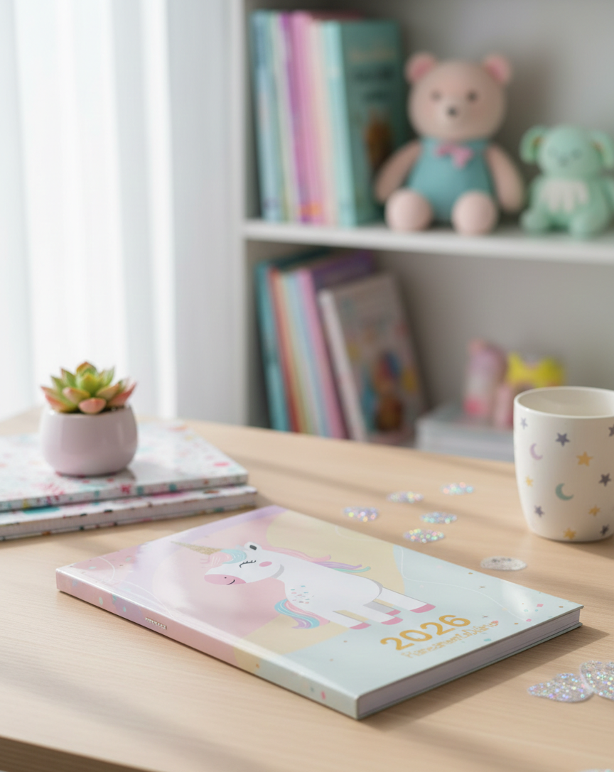 Agenda 2026 – Planeamento Diário | Unicórnio baby pastel - Image 2