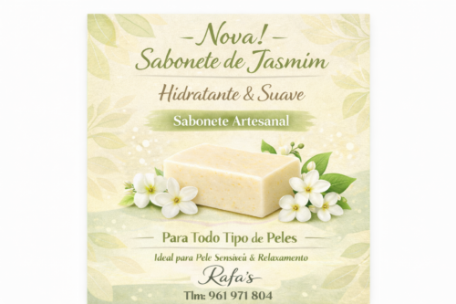 Sabonete Artesanal de Jasmim