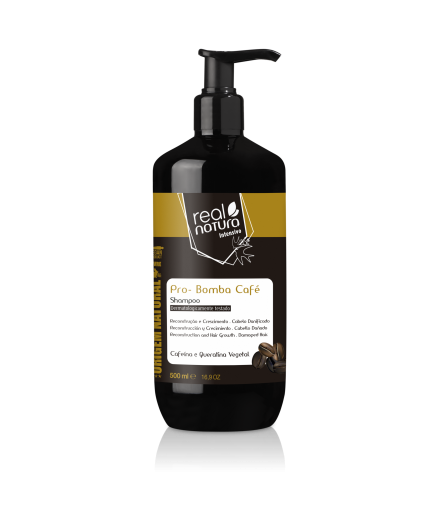 Real Natura Shampoo Sem Sal Pro-Reparação Bomba Café 500ml
