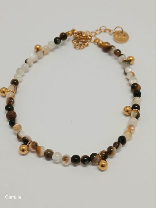 Pulseira "Camilla" em Olho de Tigre e Ágata