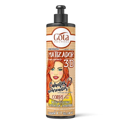 Gota Dourada Condicionador Matizador 3D - Cobre