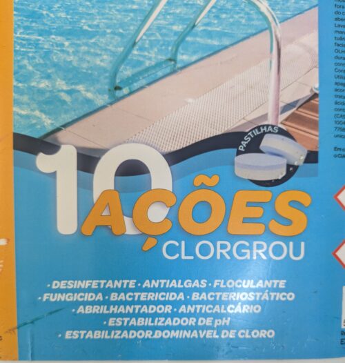 BALDE DE PASTILHAS DE CLORO 10 AÇOES