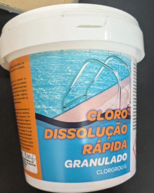 BALDE DE 1KG DE CLORO EM GRANULADO