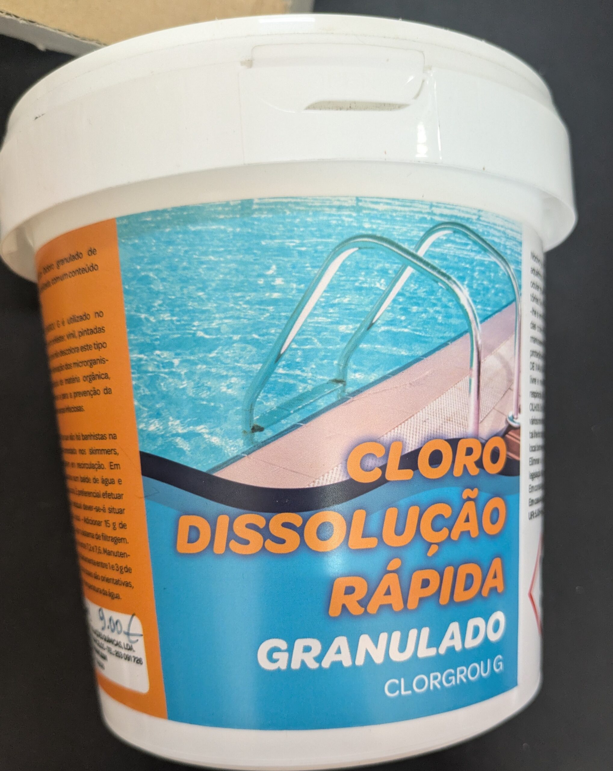BALDE DE 1KG DE CLORO EM GRANULADO