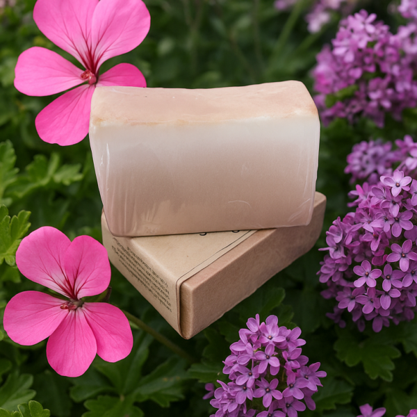 Handmade Floral Soap with Avocado Oil and Red Clay