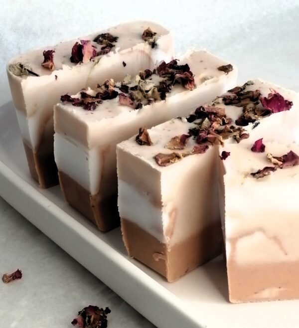 Handmade Floral Soap with Avocado Oil and Red Clay - Image 2