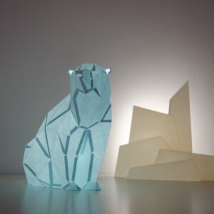 OWL PAPERLAMPS Polar Bear - Soft Blue
