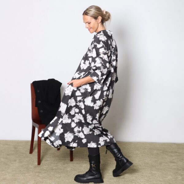 OBI CLOTHING Makanai Dress - Black/White - Image 3