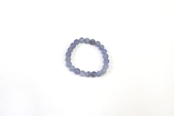 Pulseira Ágata Azul Bandada (esferas 8mm)