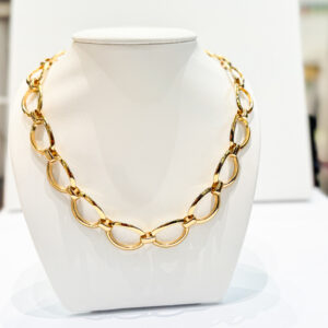 Colar em prata de lei com acabamento em ouro