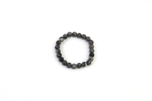 Pulseira Jaspe Cinza Bandado (esferas 6 mm)