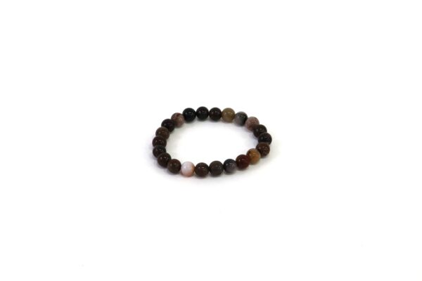 Pulseira Madeira Petrificada (esferas 8 mm)
