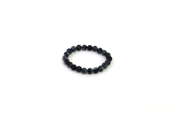 Pulseira Obsidiana Floco de Neve (esferas 8 mm) (Cópia)