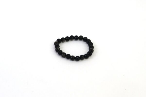Pulseira Obsidiana Prateada (esferas 8 mm)