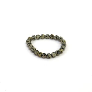 Pulseira Pedra Dálmata (esferas 8 mm)