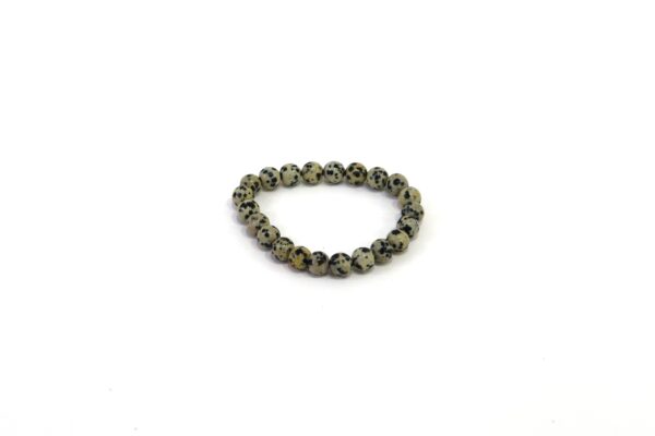 Pulseira Pedra Dálmata (esferas 8 mm)