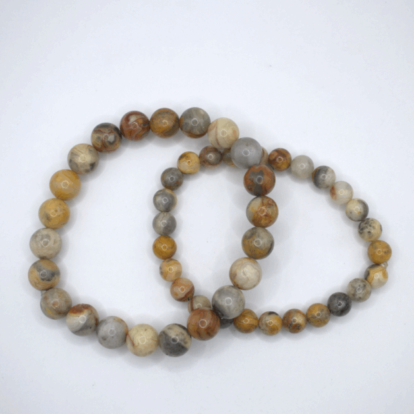 Pulseira Ágata Amarela Bandada
