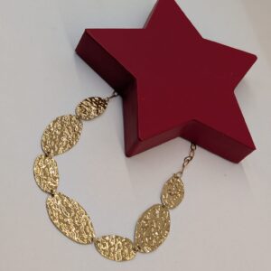 Collier en acier plaqué or