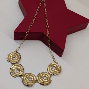 Gold-plated steel necklace