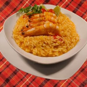 Risotto au citron vert et aux crevettes