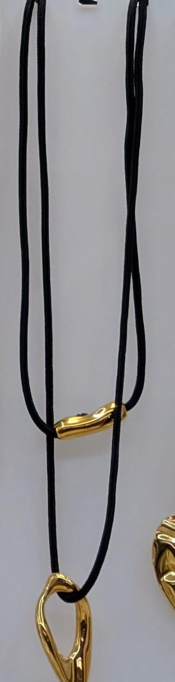 Gold-plated steel jewelry Agata necklace