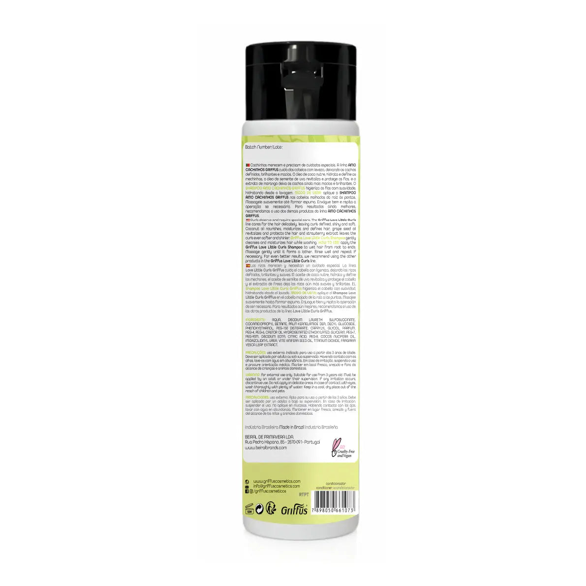 Shampoo Kids Limpeza Suave (2A–4C) LittleCurls 300 ml - Image 3