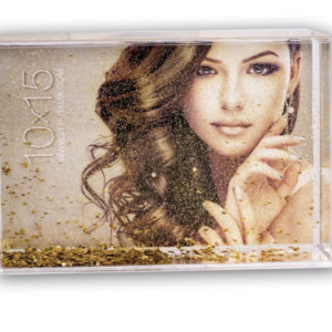 Moldura ZEP Shake10x15cm em plástico dourado