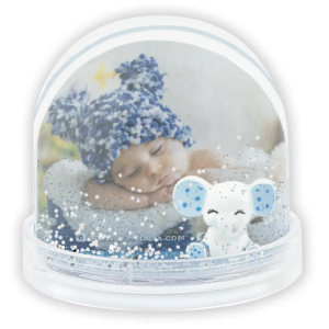 Globo ZEP azul bebé 6,5 x 6,2 cm