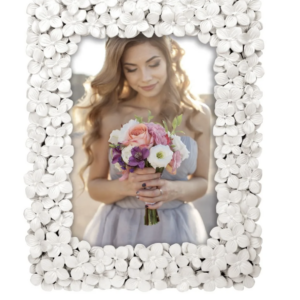 Moldura ZEP para retrato FLORES branca 13x18 cm