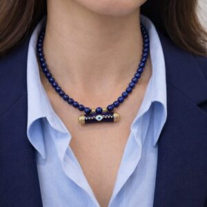 Fio em pedras naturais azuis