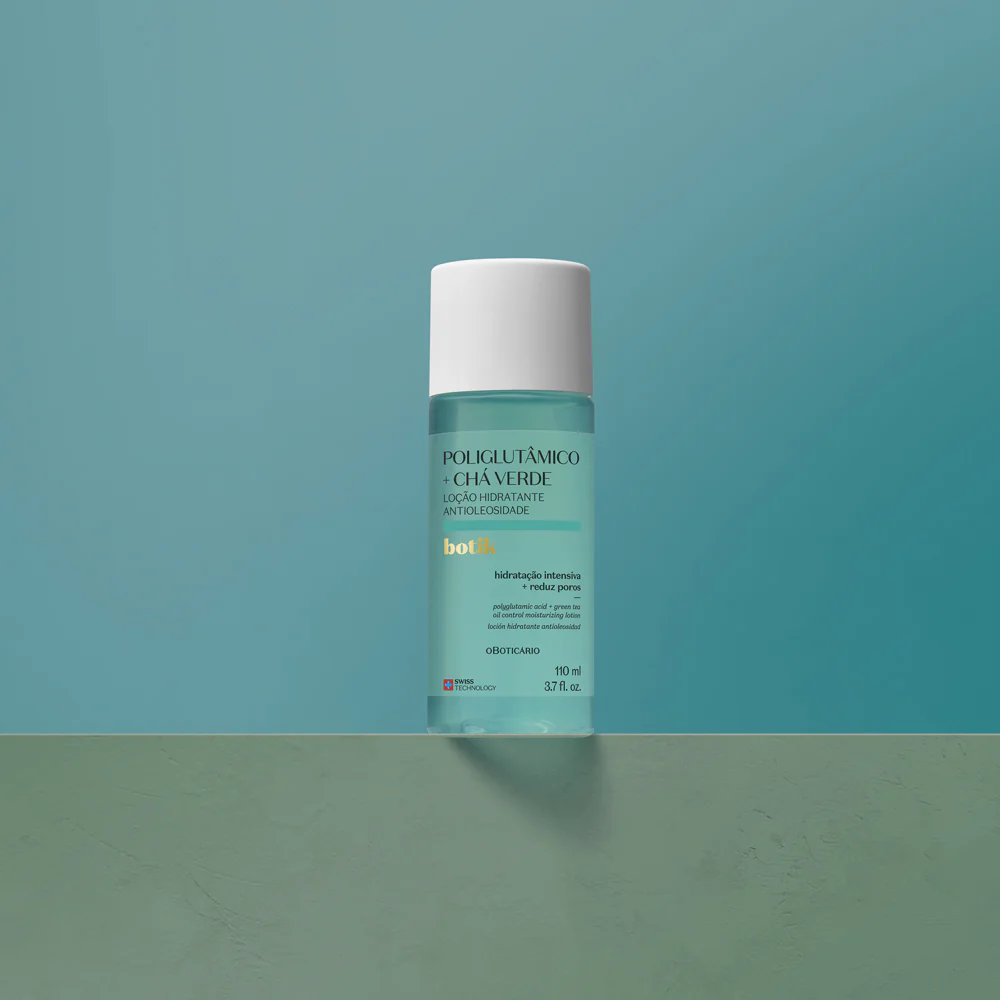 BOTICARIO Loción Hidratante Antigrasa Poliglutámico + Té Verde Botik, 110ml