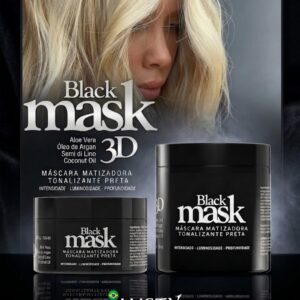 BLACK MASK 3D BLACK COLORING MASK