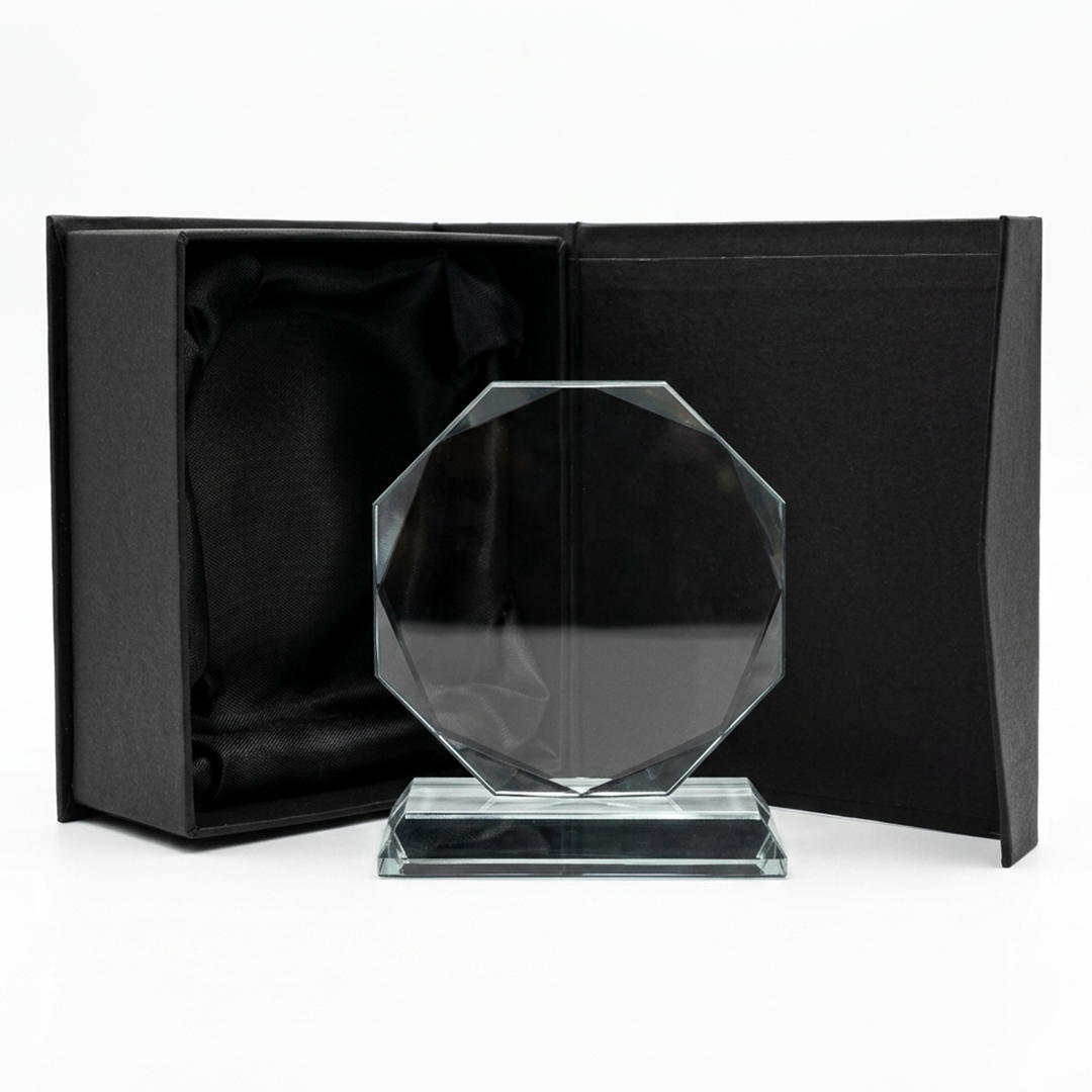 Engraved Crystal Glass Trophy