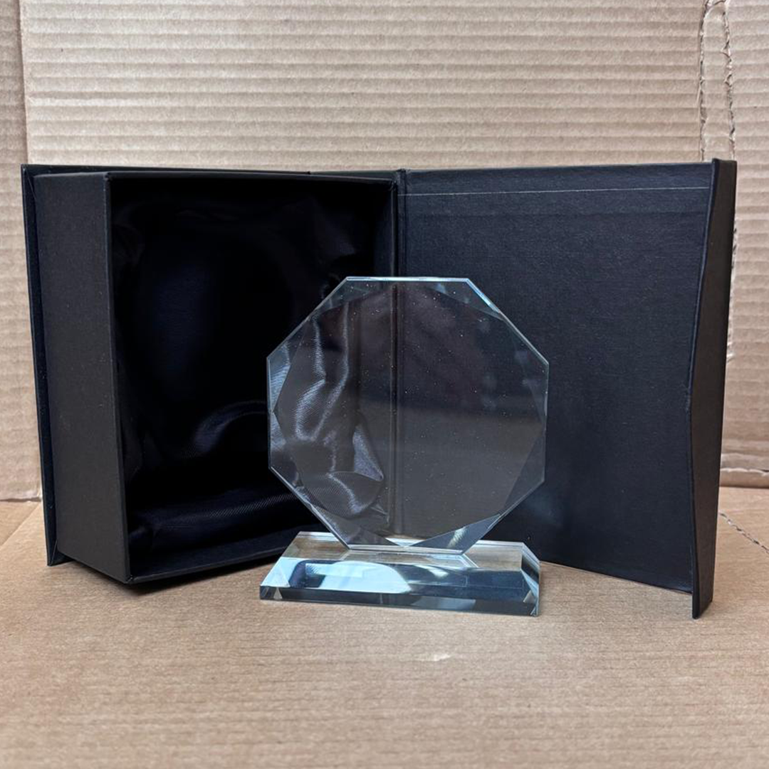Engraved Crystal Glass Trophy - Image 2
