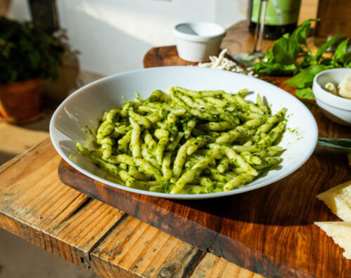 TROFFIE AL PESTO DI BASILICO BIO