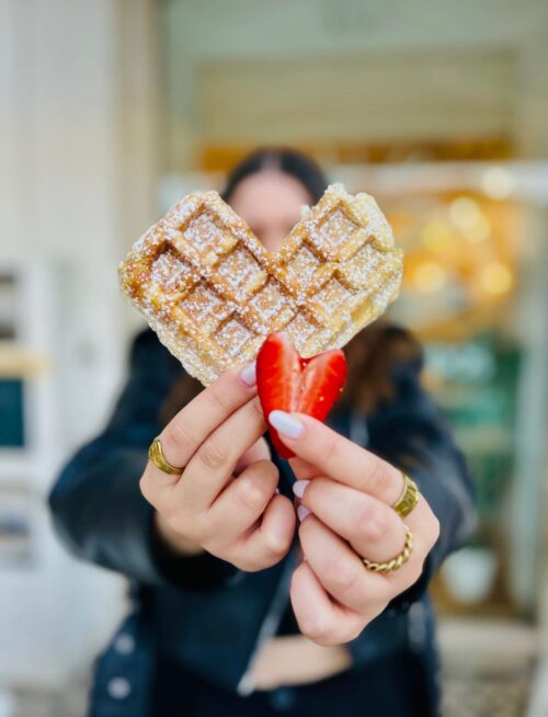 Waffle de Liège Polvilhado com Açúcar