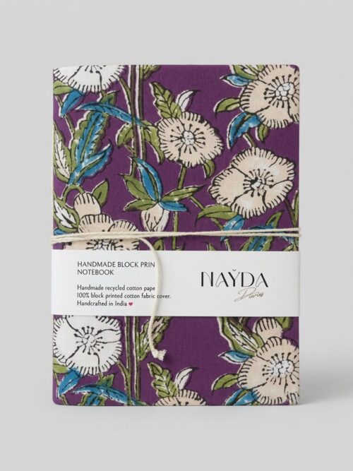 Nayda Diaries - Handmade Block Print Notebook (Caderno Artesanal)
