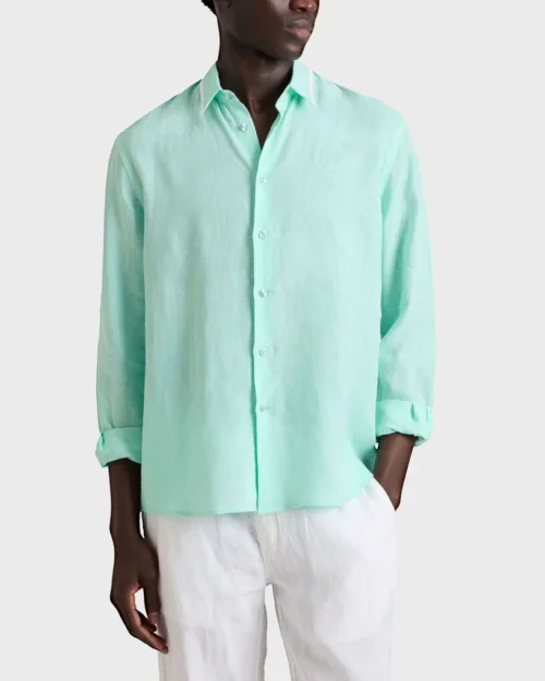 Men Linen Shirt Solid