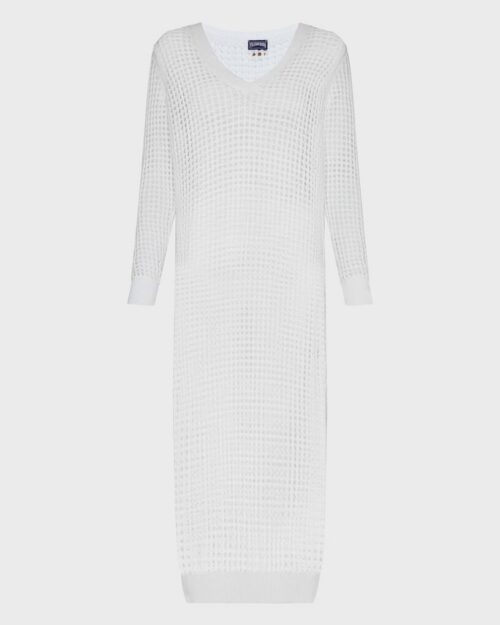 Women Crochet T-shirt Dress Solid