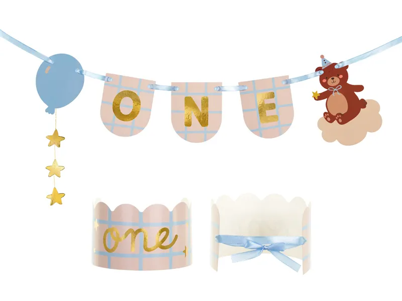Kit Decoração cadeira de bebé 1º Ano Teddy Bear - Image 3