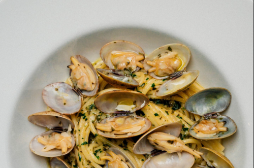 Spaghetti de Amêijoas à Bulhão Pato