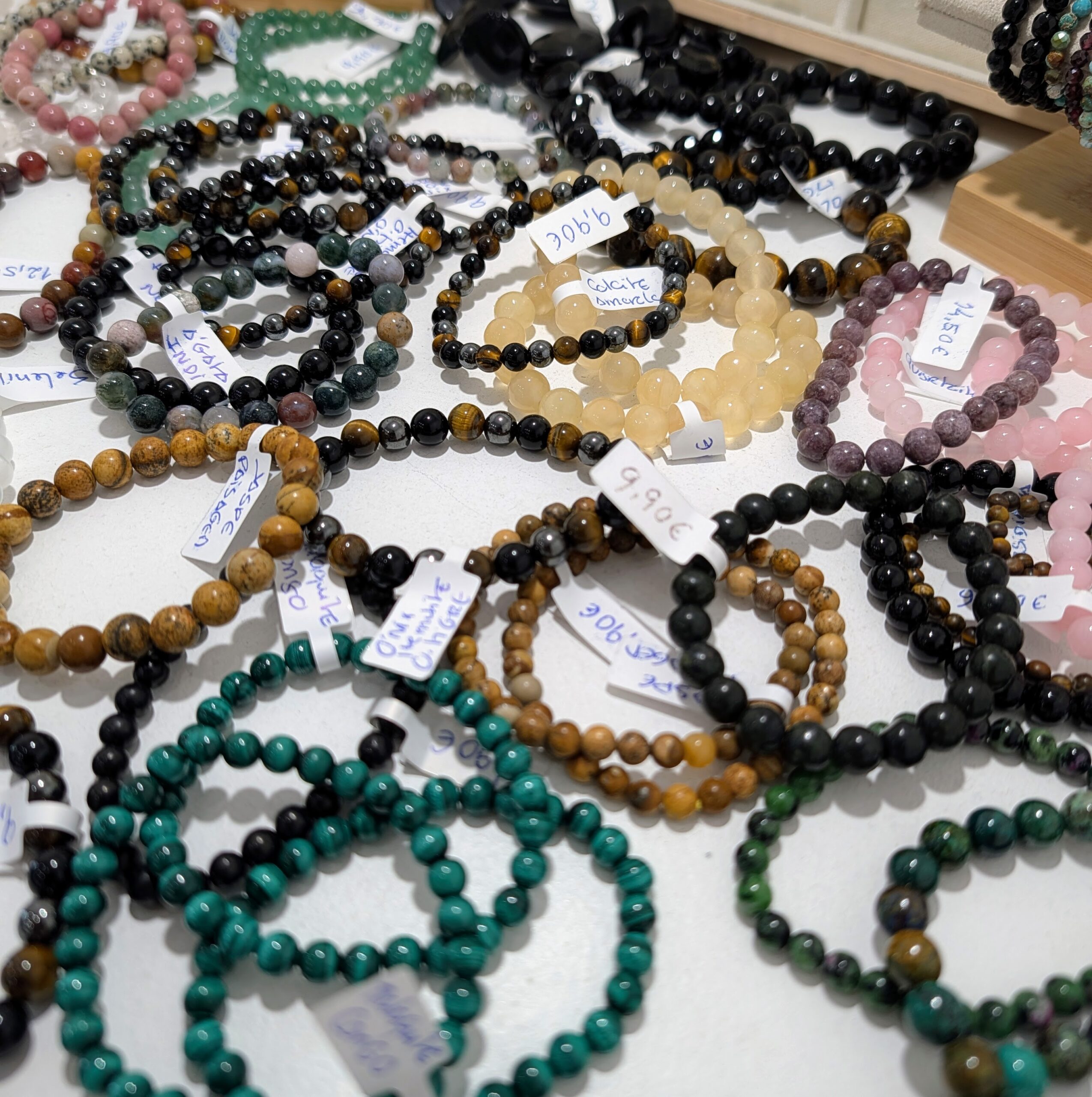 Pulseiras elásticas de Minerais váriados