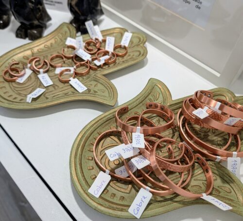 Pulseiras e Anéis em Cobre