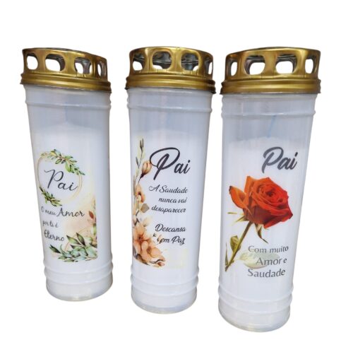 Velas Memoriais "Pai" – Homenagem e Saudade