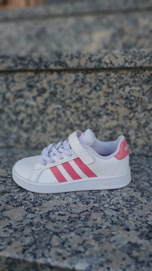 Sapatilha Adidas Criança (Branco/Rosa)
