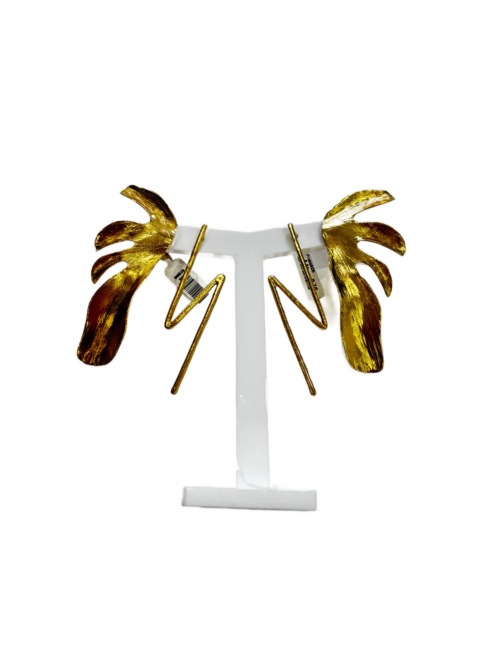 Brincos Losangos Design Ramo Dourado